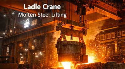 Ladle Crane in EAF Workshop