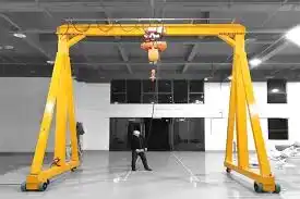 5 ton gantry crane in warehouse lifting materials